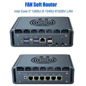 인텔 i226-V 12 세대 i7 1265U 선풍기 미니 PC i5 1245U, 2 * DDR5 NVMe Proxmox pfSense 컴퓨터 방화벽 소프트 라우터 i3 1215U, 6*2.5G