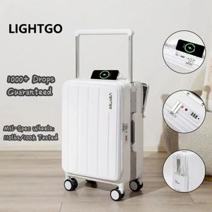 라이트고 USB C 충전 TSA 잠금장치 여행가방 20인치 기내용 24 28인치 수하물, 초경량 하드쉘 무소음 스피너 휠