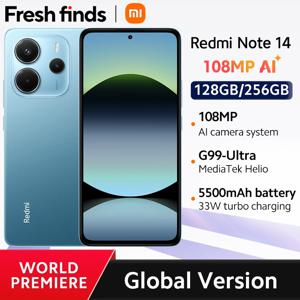 글로벌 버전 Redmi note 14 MediaTek Helio G99-Ultra 108MP AI 카메라 6.67