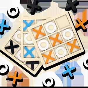 나무 XO Tic Tac Toe 게임 미니 체스 보드 상호 작용 퍼즐 훈련 몬테소리 교육 장난감 어린이를위한 선물 소년 소녀