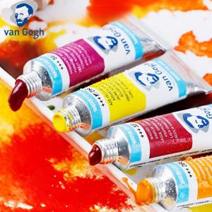 Talens Van Gogh 수채화 물감, 10ml 튜브 아티스트 레벨 높은 색조 강도를 지닌 화려하고 투명하며 강렬한 색상