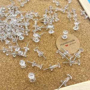 20/50/100pcs 푸시 핀 플라스틱 상자와 투명 엄지 압정 홈 오피스 학교 공예 프로젝트 코르크 보드 사진 벽 Bulleti