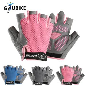 GTUBIKE 1 쌍 어린이 반 손가락 장갑 스포츠 장갑 어린이를위한 통기성 미끄럼 방지 젤 장갑 사이클링 타기 자전거 스포츠