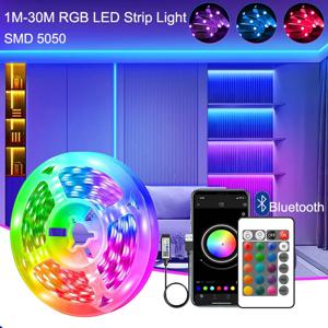 TV 주변 USB LED 라이트 스트립 색상 변경 음악 동기화 RGB 자체 접착 5V 스마트 앱 제어 조명 홈 데코용