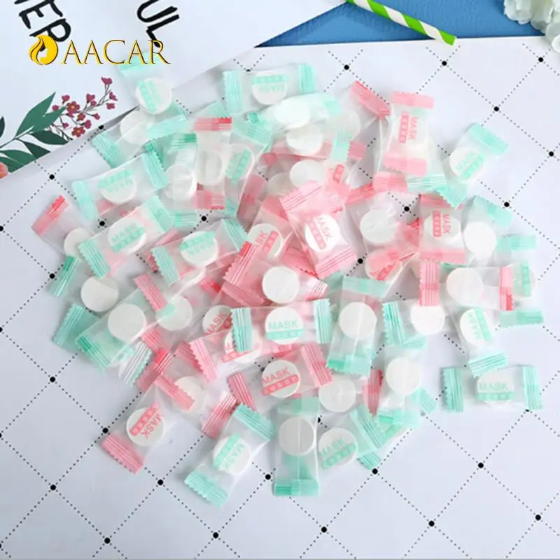 30 개/가방 초슬림 모이스춰 라이징 일회용 압축 페이셜 마스크 코튼 시트 DIY 페이스 스킨 케어 포장 마스크 종이
