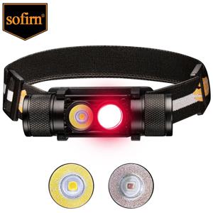 H25LR LED 충전식 헤드램프 90 높은 CRI 밝은 백색광 및 660nm 딥 레드 토치를 갖춘 강력한 헤드 손전등