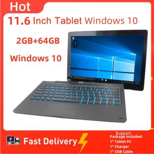 11.6인치 Windows 10 태블릿 PC 2GBDDR+64GB 2in1 도킹 키보드 Z3735G CPU 1366*768 IPS 스크린 쿼드 코어 G12 듀얼 카메라 포함