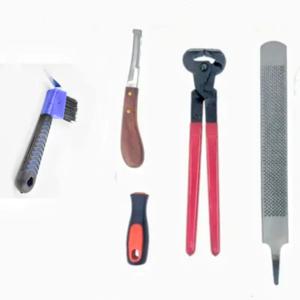 Farrier 도구 16-14인치 말굽 트리밍 세트, 발굽 강판 말 니퍼 나이프 브러시 포함, 전문가용 5 in 1 Hor