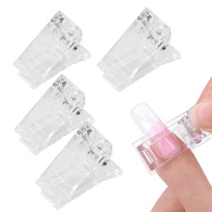 아크릴 네일 클립 투명 젤 빠른 빌딩 네일 팁 클립 손톱 확장 Uv 클램프 매니큐어 아트 빌더 도구 세트