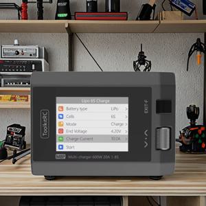 ToolkitRC M8P M8S 업그레이드 버전 600W 20A DC 밸런스 충전기 방전기 1-8S Lipo 배터리 검사기 ESC 테스터 수신기