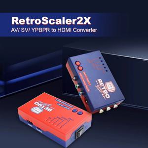 RetroScaler2x AV-HDMI 호환 변환기 및 레트로 게임 콘솔용 라인 더블러 PS2 N64 NES Dreamcast Saturn MD1 MD2