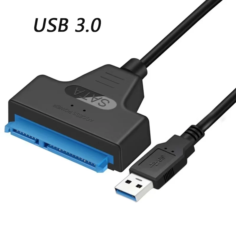 USB 3.0-SATA 어댑터 케이블 지원 22핀 2.5인치 외장형 HDD SSD 하드 디스크 드라이브 케이블