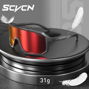 SCVCN 남자 자전거 사이클링 선글라스 여자 MTB 도로 자전거 운전 고글 야외 스포츠 러닝 안경 UV400 하이킹 안경
