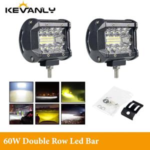 12V 60W LED 바 오프로드 스팟 플러드 콤보 LED 라이트 바 작업등 트럭 자동차 SUV ATV UTV 4WD LED 헤드라이트 12V 60W LED 바 O