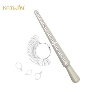 KATWAY 전문 링 Sizer DIY 도구 세트에 대한 보석에 대한 경계 크기 측정 게이지 맨드릴 스틱 손가락 도구 만들기