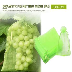 50Pcs 과일 보호 안티 버드 가방 딸기 포도 메쉬 가방 Plante 야채 그물 커버 정원 도구
