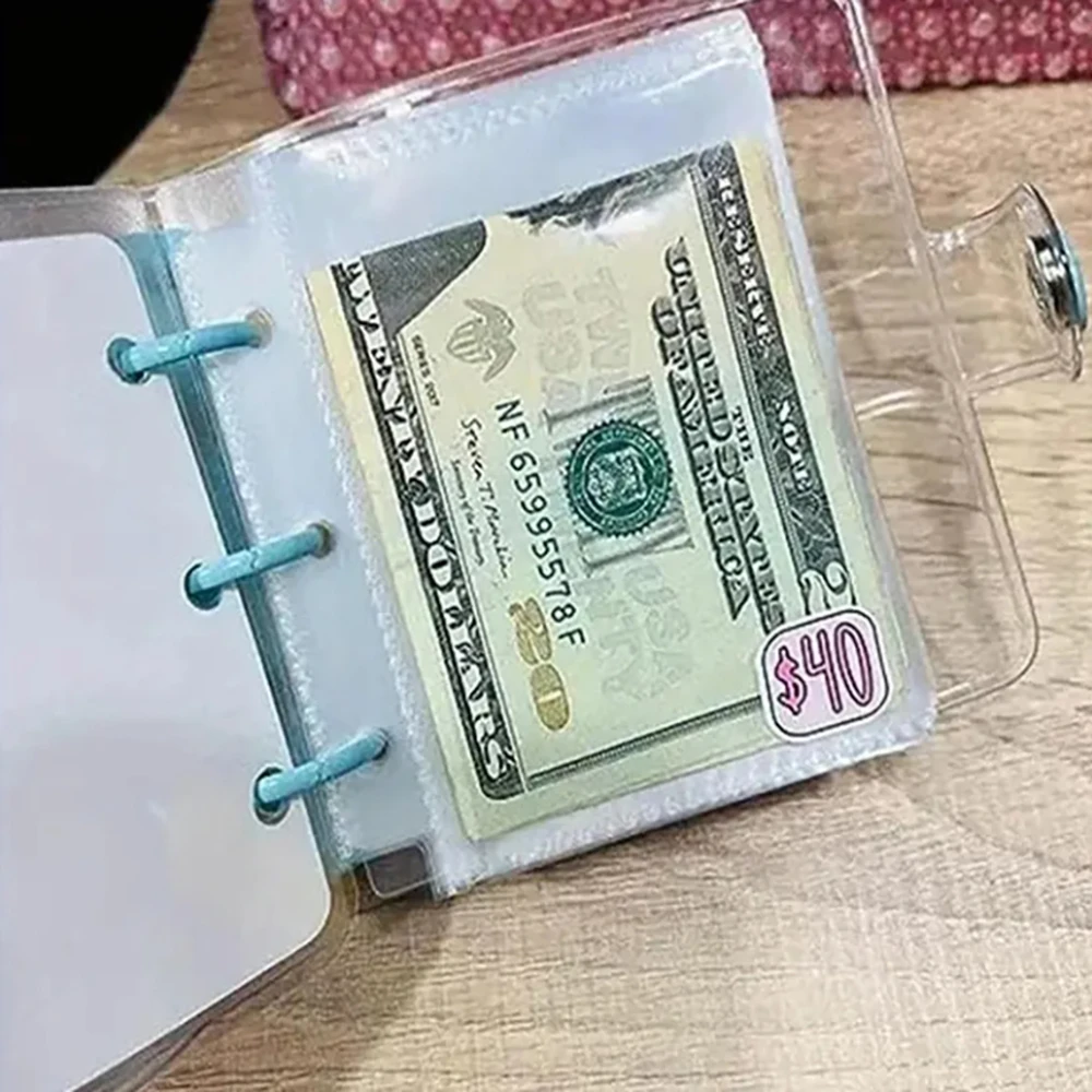 저축 챌린지 바인더, 돈 절약 바인더, 봉투가 포함된 저축 챌린지 북, 현금 액세서리가 포함된 미니 예산 바인더