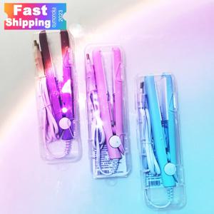 3-in-1 헤어 아이언 컬링 헤어 플랫 아이언 스트레이트 닝 브러시 헤어 빗 미니 헤어 스트레이트 너 및 컬링 아이언 스타일링 도구