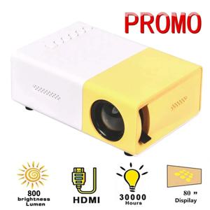프로젝터 업그레이드 버전 1000 루멘 320x240P HDMI 호환 USB YG300 오디오 홈 미디어 플레이어 프로젝터