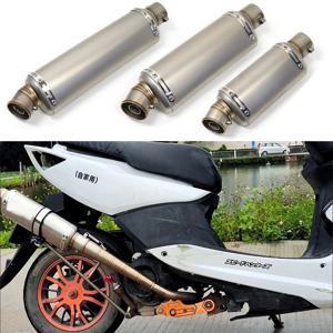 51mm 범용 오토바이 배기 머플러 이스케이프 310 370 440mm 파이프 100cc-1000cc ATV GP 스쿠터 (fz6 pcx125 용) 스테인레스 스틸