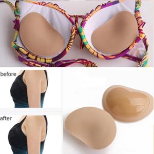 1쌍 실리콘 브라 패드 접착식 푸쉬업 여성 브라 컵 두꺼운 니플 커버 패치 수영복용 비키니 패드