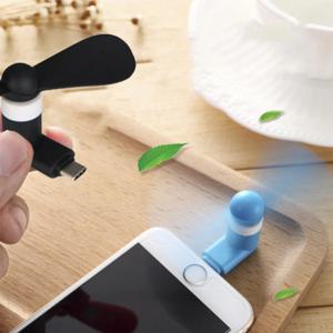 창의적인 미니 휴대용 마이크로 USB 팬 5V 1W 휴대폰 USB 가젯 팬 테스터, C타입 냉각 핸드 팬 휴대폰 쿨러