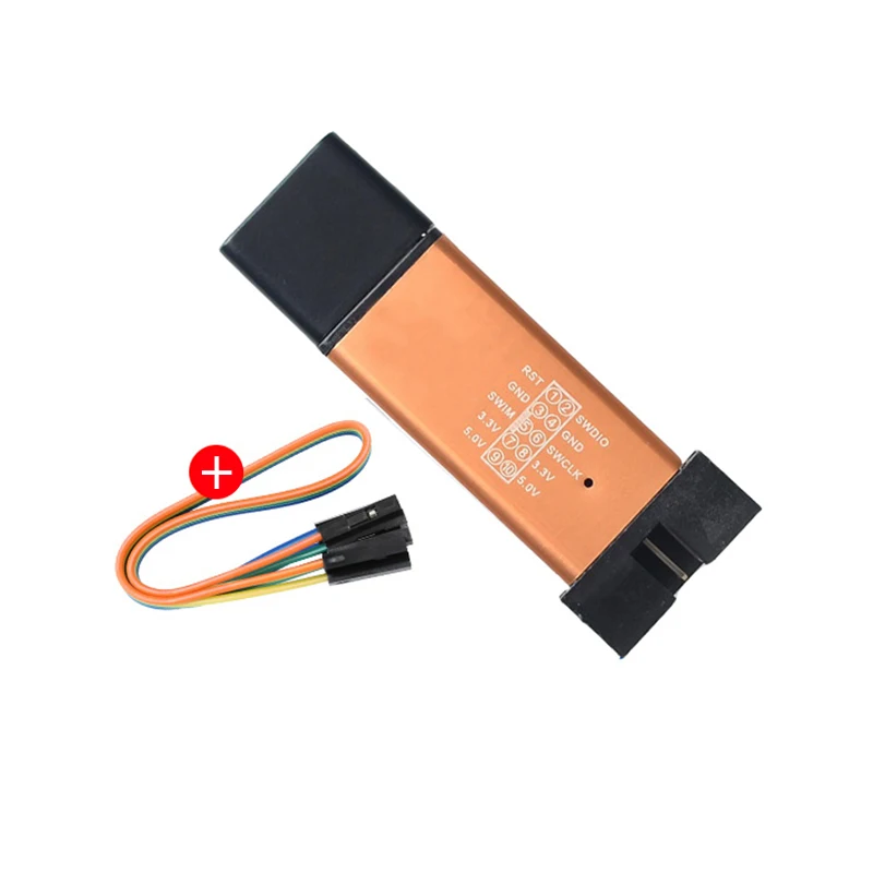 1Set ST LINK Stlink ST-Link V2 미니 STM8 STM32 시뮬레이터 다운로드 프로그래머 프로그래밍 커버 DuPont 케이블 ST Link V2