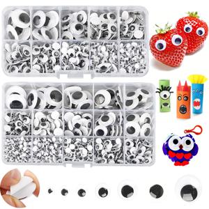 100pcs/200/550pcs DIY Scrapbooking 공예 프로젝트에 대 한 자기 접착 Googly 흔들기 눈 DIY 인형 액세서리 눈 손수 장난감