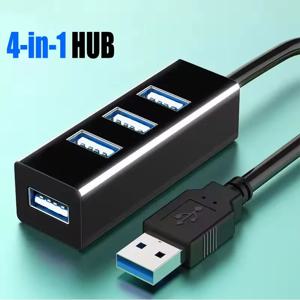 허브 USB 멀티 확장기 허브 USB 분배기 전원 어댑터 PC 컴퓨터 액세서리 용 고속 4 포트