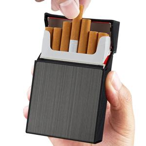 휴대용 담배 케이스 금속 흡연 담배 상자 20pcs 용량 담배 홀더 담배 팩 커버 보관 상자 남자 가제트