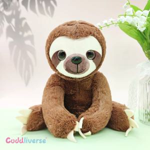 아름다운 나무늘보 시뮬레이션 플러시 장난감 25 cm 나무늘보 인형 선물 헝겊 인형 휴일 생일 선물 소년 소녀를위한 갈색 회색 나무늘보