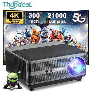 ThundeaL 풀 HD 1080P 프로젝터, 2K 4K 비디오 오디오, 와이파이, 안드로이드 홈 시어터, TD98 시네마 빔 프로젝터, PK DLP 비머, TD98W