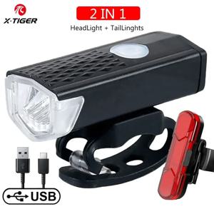 자전거 헤드 라이트 IPX6 방수 사이클링 자전거 라이트 USB 충전식 미니 휴대용 토치 야간 조명 조명