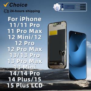아이폰 11, 12, 13 용 OLED LCD 디스플레이, 3D 터치 인셀 스크린, 아이폰 14 프로, 14 플러스, 15 플러스, LC 교체 부품 선택