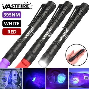 395nm 미니 UV 손전등 블랙 라이트 레드/화이트/UV 손전등 휴대용 자외선 손전등 휴대용 감지기 토치 라이트 애완 동물