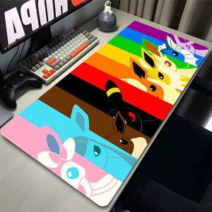 귀여운 일본 애니메이션 마우스 패드 PC 다채로운 E-eevee 게이머 캐비닛 마우스 패드, XXL P-포켓몬 키보드 러그, 노트북 게임용 고무 데스크 매트