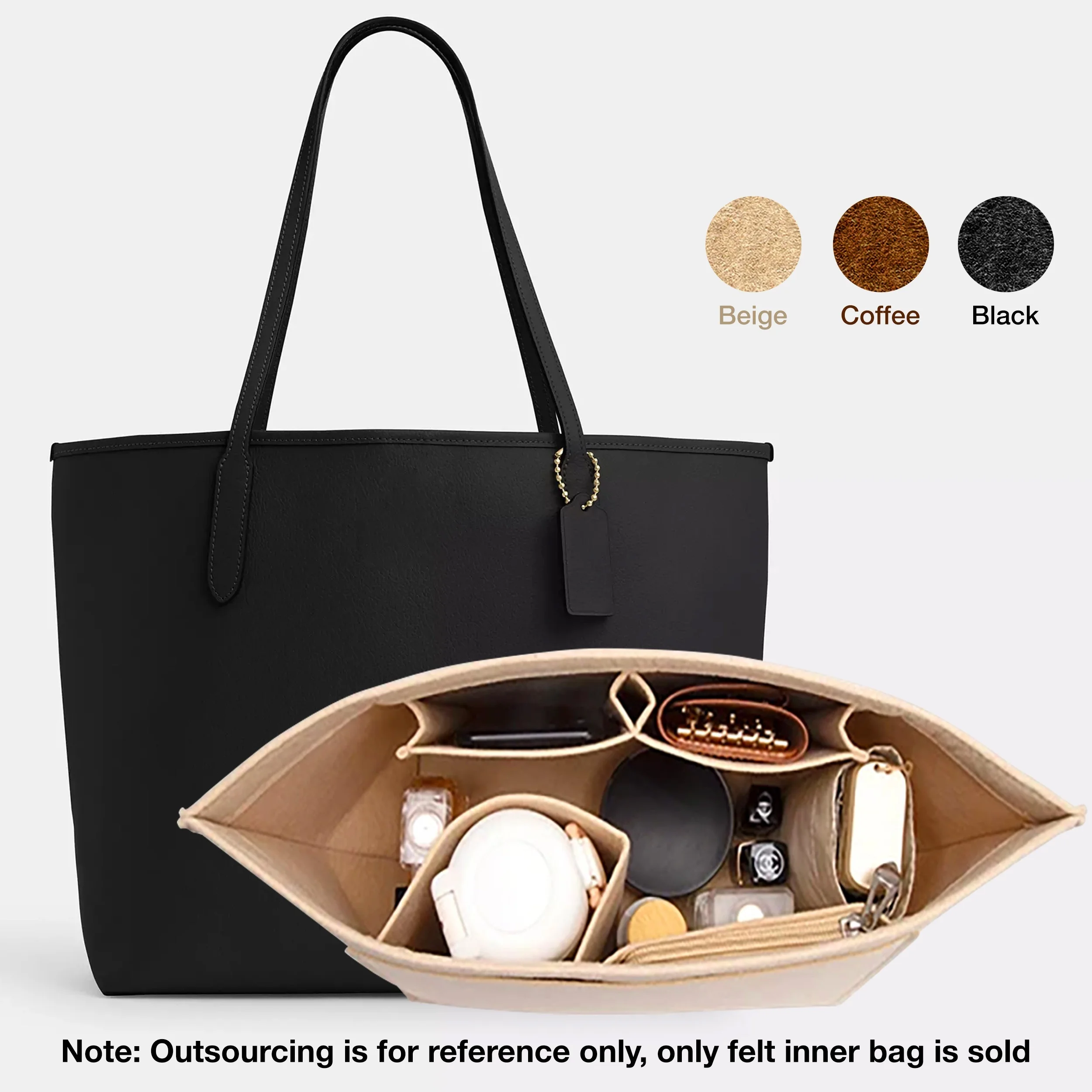 펠트 삽입 가방은 Longchamp 핸드백 라이너 가방에 적합 펠트 천 메이크업 가방 지원 여행 휴대용 삽입 지갑 주최자