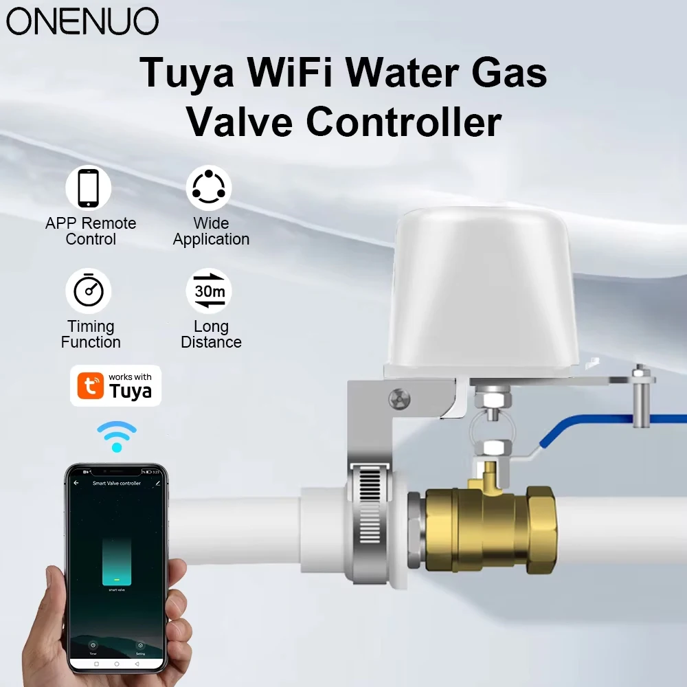 Tuya WiFi 워터 밸브 가스 차단 볼 밸브 타이머 가든 스마트 수도꼭지 컨트롤러 지원 Alexa Google Assistant SmartLife