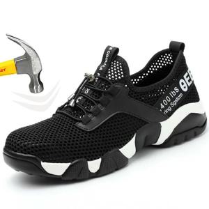 안전 신발 작업 운동화 남성 건설 강철 발가락 작업 신발 안전 부츠 남성 신발 안티 펑크 작업 여름 케블라