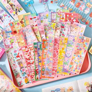 어린이를위한 200p Kawaii 스티커 귀여운 고정 미적 일기 장식 미술 용품 ​​Scrapbooking Lot 한국어 종이 스티커