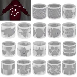 1 롤 3X100cm 야간 의류 용 반사 스티커 핫 스탬핑 호일 열전달 비닐 필름 반사 테이프 DIY 안전