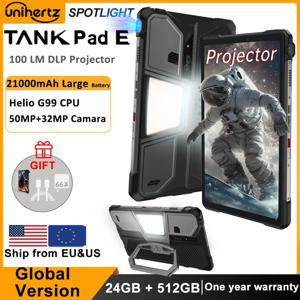Unihertz 8849 TANK PAD E 프로젝터가 장착된 견고한 태블릿 안드로이드 21000mAh 120Hz 50MP 카메라 24GB 512GB 66W 10.95인치 전화 태블릿