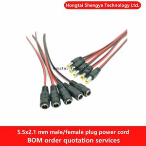 5.5x2.1mm 남성과 여성 플러그 전원 코드 CCTV 카메라 커넥터 연장 케이블에 대 한 12V 24V DC 전원 공급 장치 피그 테일 케이블 잭