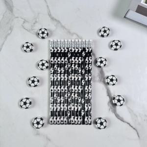 20 축구 연필, 축구 테마 나무 연필, 가정 학교 스포츠 문구 선물 파티 용품 사무용품
