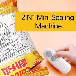 2IN1 미니 씰링 기계 USB 충전식 히트 실러 보관 가방 플라스틱 패키지 식품 실러 클립 가방 휴대용 식품 히트 실러