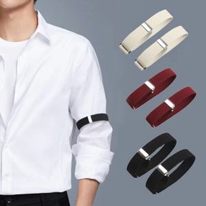 2pcs 탄성 셔츠 슬리브 가터 웨이터 남성 여성을위한 2cm 와이드 여름 완장 패션 액세서리