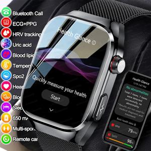 2025New 남성용 마이크로 신체 검사 스마트 시계 요산 체지방 5 개의 기관 건강 시계 Bluetooth Call SmartBracelet