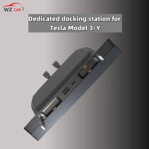 Tesla Model 3/Y용 허브 도킹 스테이션 접이식 케이블이 있는 중앙 제어 도킹 스테이션 고속 충전기 USB 포트