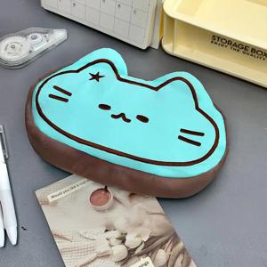 1pcs 귀여운 캐러멜 고양이 연필 가방 대용량 연필 가방 귀여운 동물 연필 케이스 학교 용품 학생 용품