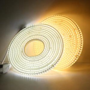 캐비닛 아래 LED 스트립 라이트, 매우 밝은 120LED/M 방수 주방 백라이트 로프 램프, 야외 실내 홈 장식, EU, 220V
